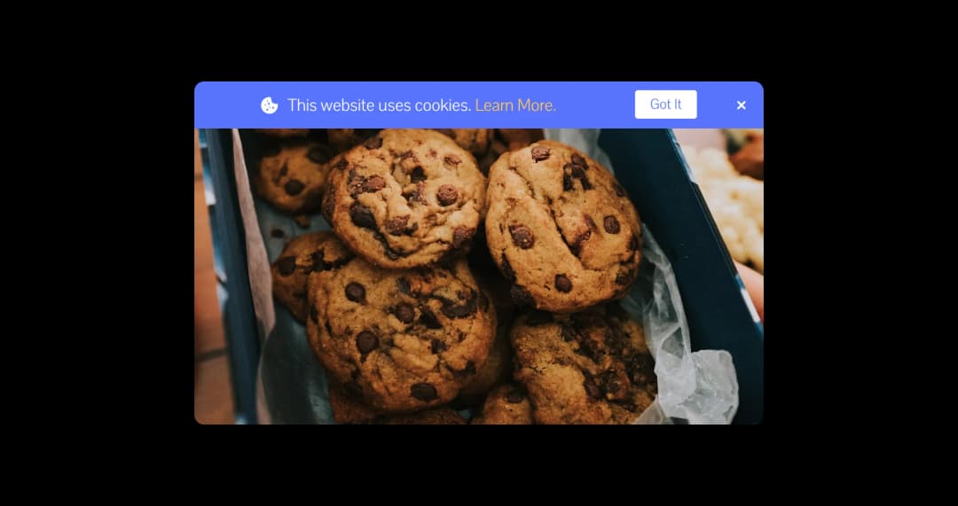 Cookie Banner widget preview