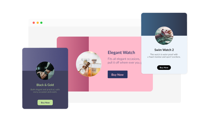 3D Cards - Selection of Stunning layouts for BigCommerce 3d cards 