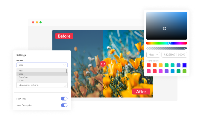 Before & After Slider - Completely customizable add-on design