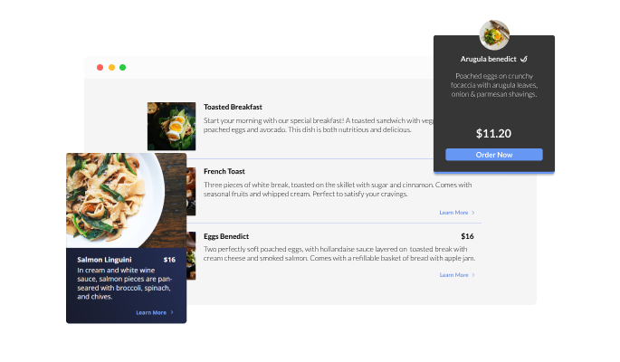 Restaurant Menu List - Choose from multiple layouts for Shopify Restaurant menu list 