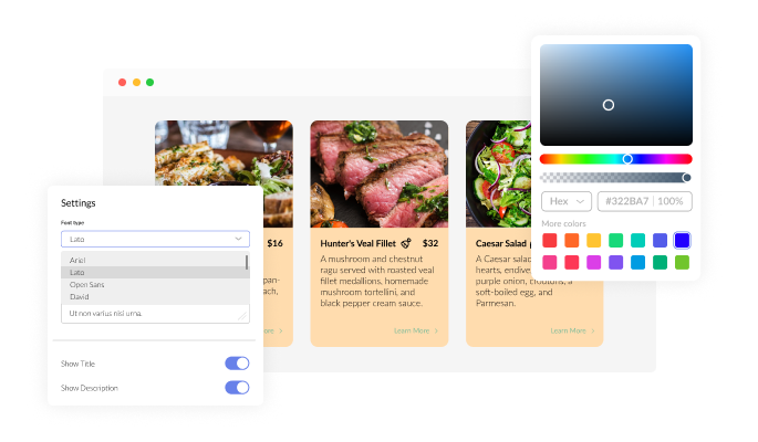Restaurant Menu List - It is fully customizable app