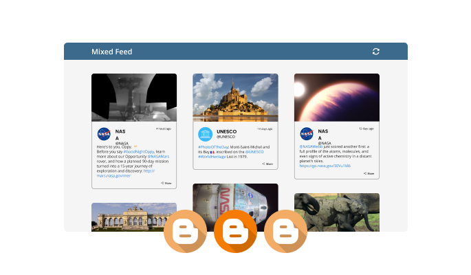 Blogger Feed - Multiple Feed Types