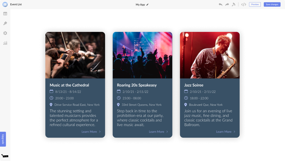 Event List for Webflow