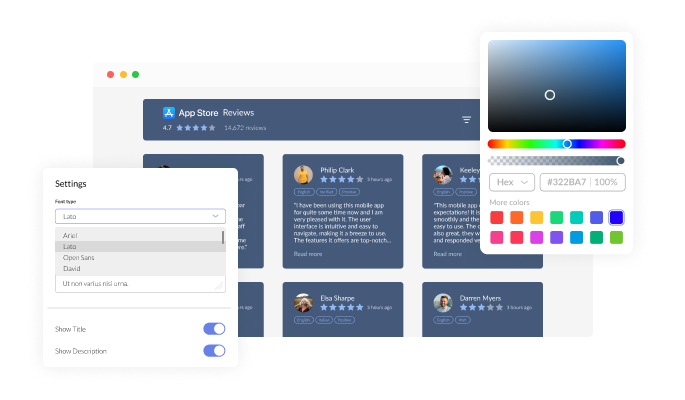 App Store Reviews - Fully Customizable App store reviews app for Yola