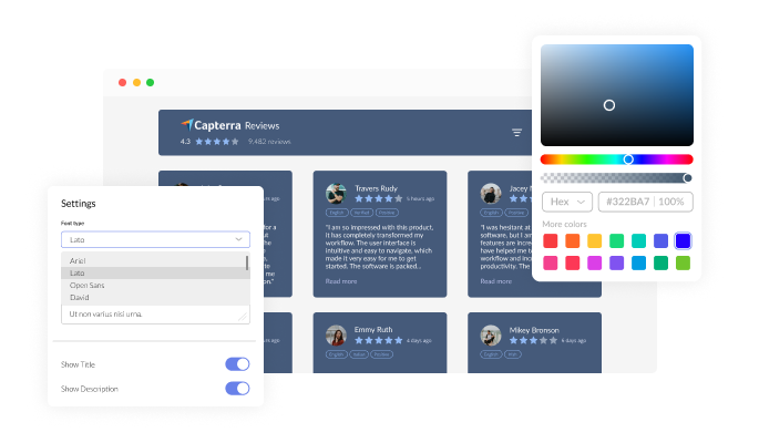 Capterra Reviews - Fully Customizable Capterra reviews integration