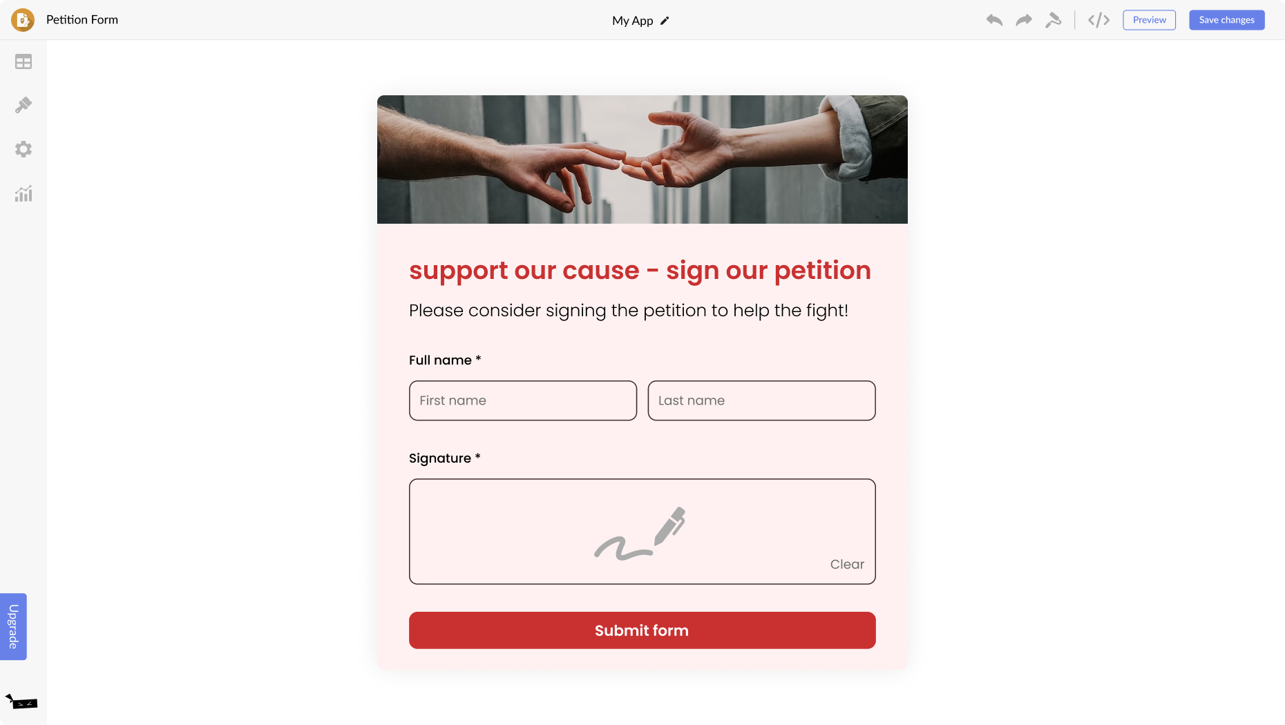 Petition Form for Shopify