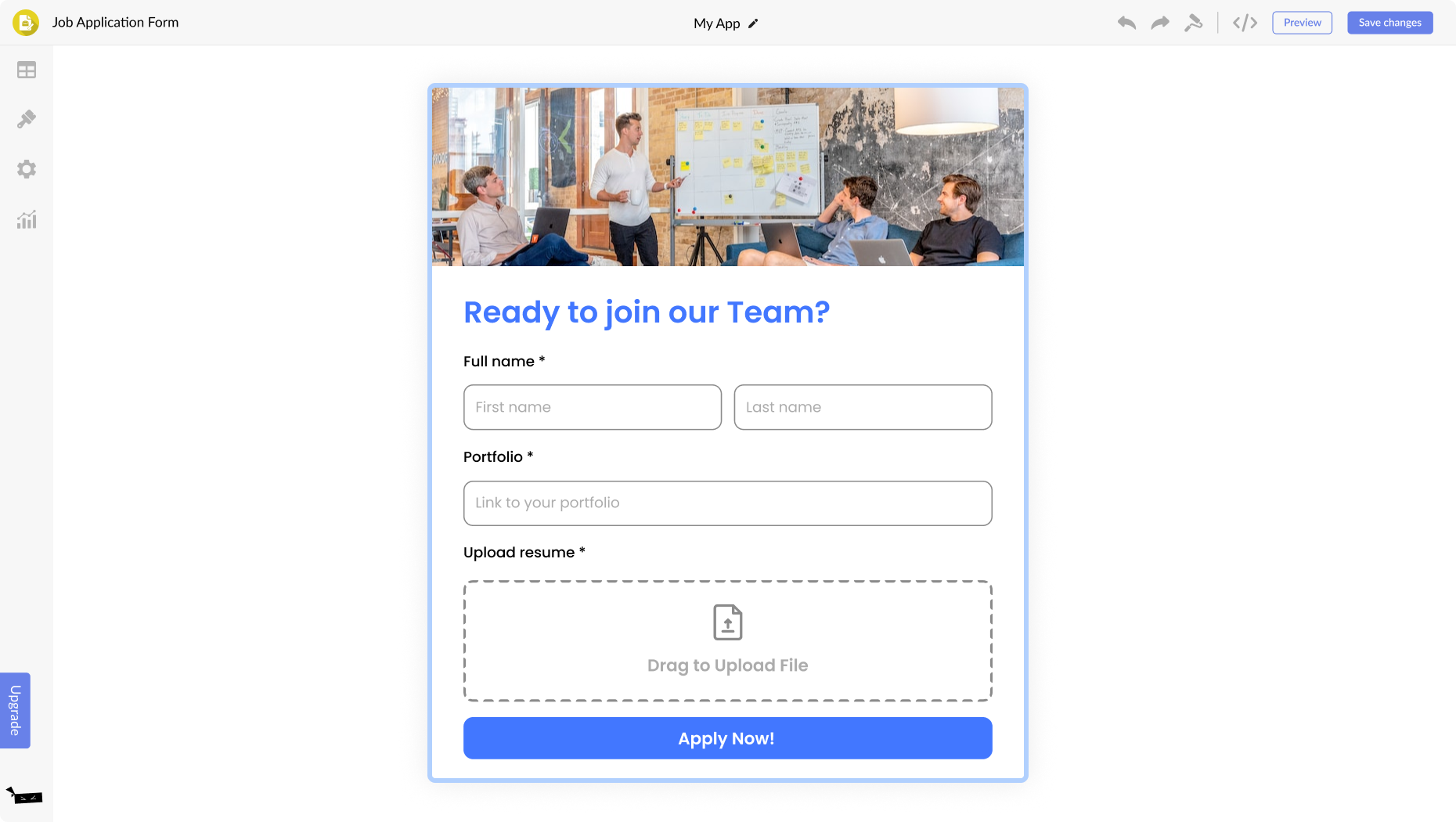 Job Application Form for Shift4Shop