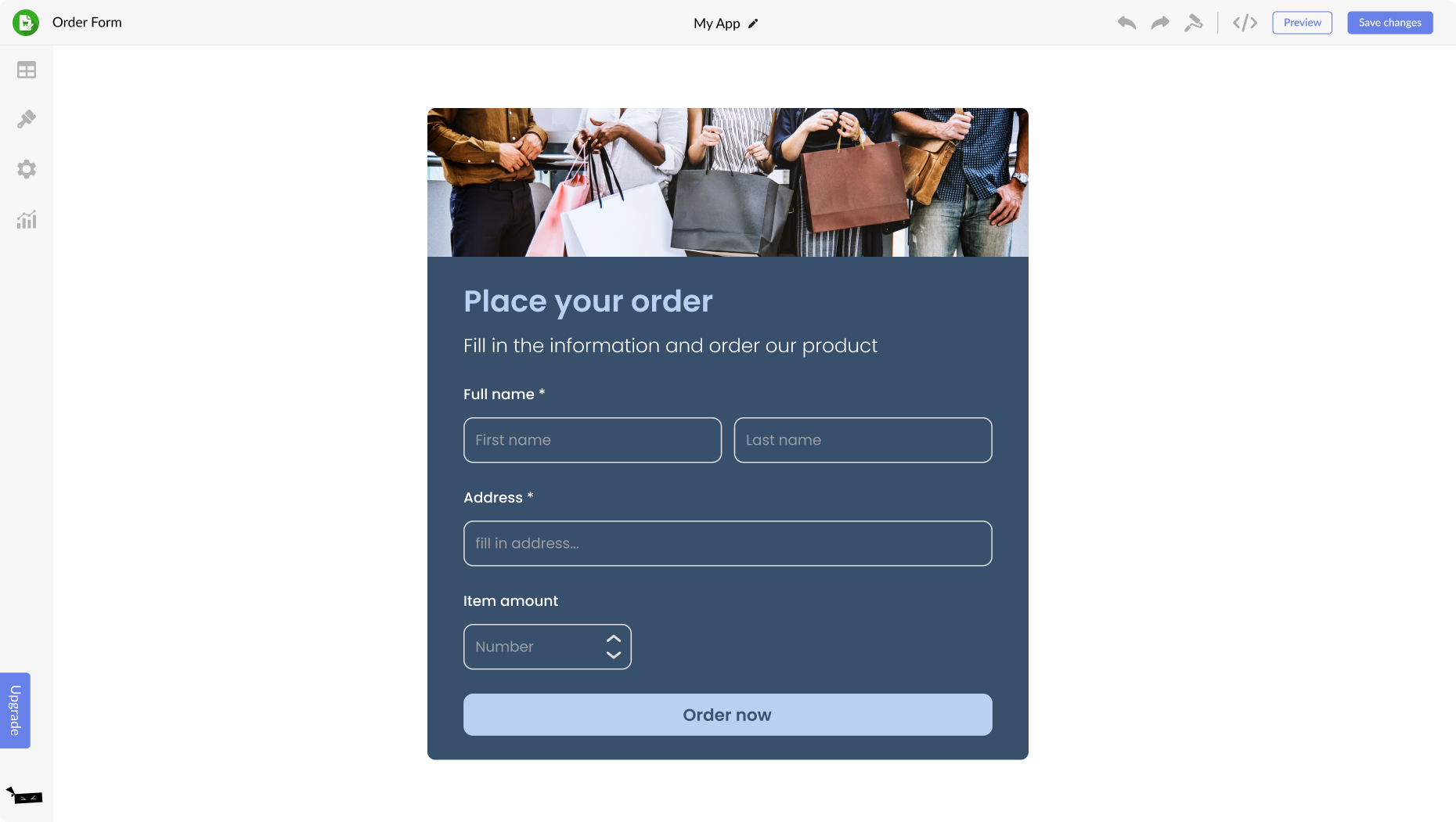 Order Form for Webflow