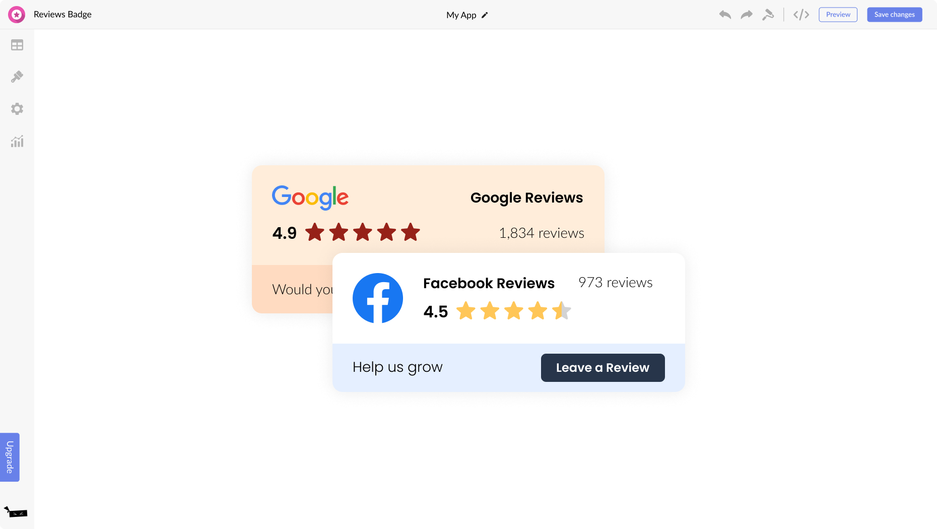 Reviews Badge for Wix