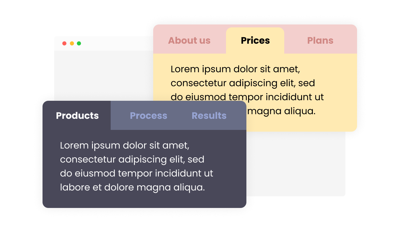 Tabs - Tailored Tabs Skins for Your Webflow undefined