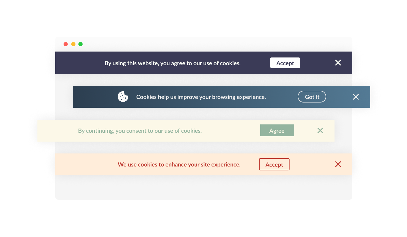 Cookies Consent Bar - Diverse WooCommerce Consent Bar Styles