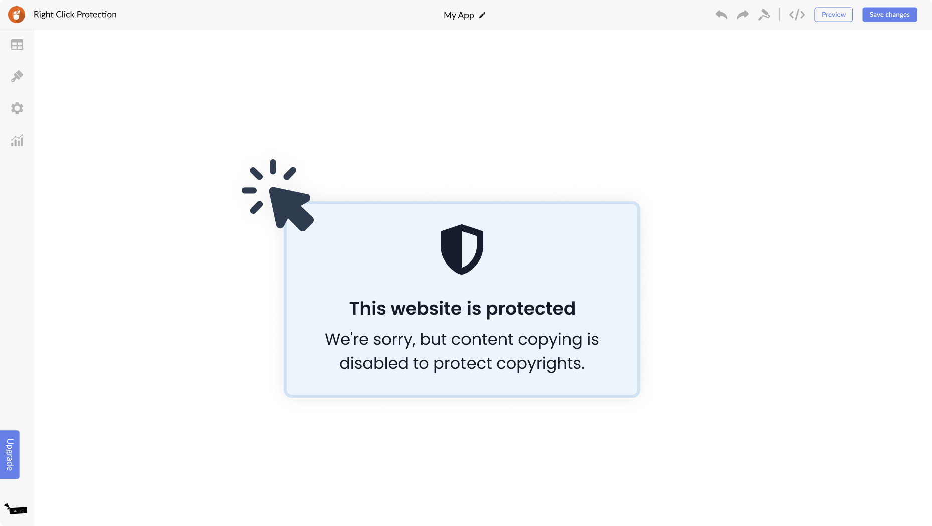 Right Click Protection for WordPress