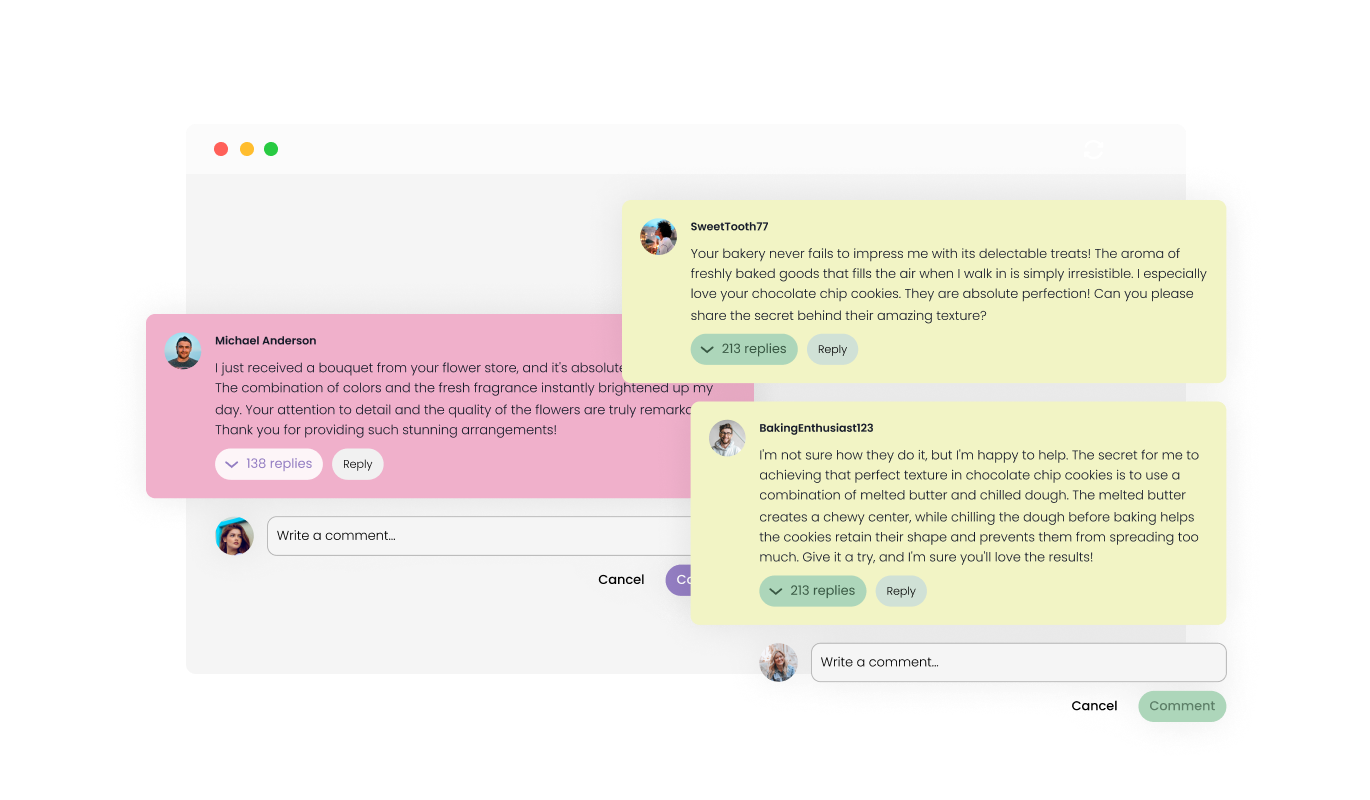 Comments - Initiate Engaging Discussions with the Reply Feature in Yola Comments app