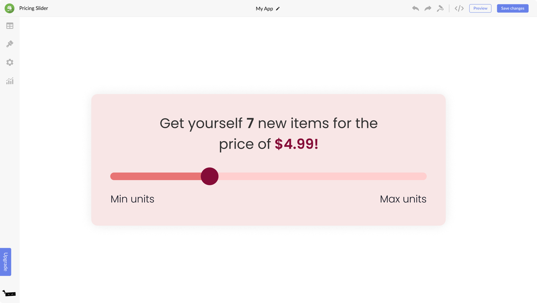 Pricing Slider for Squarespace