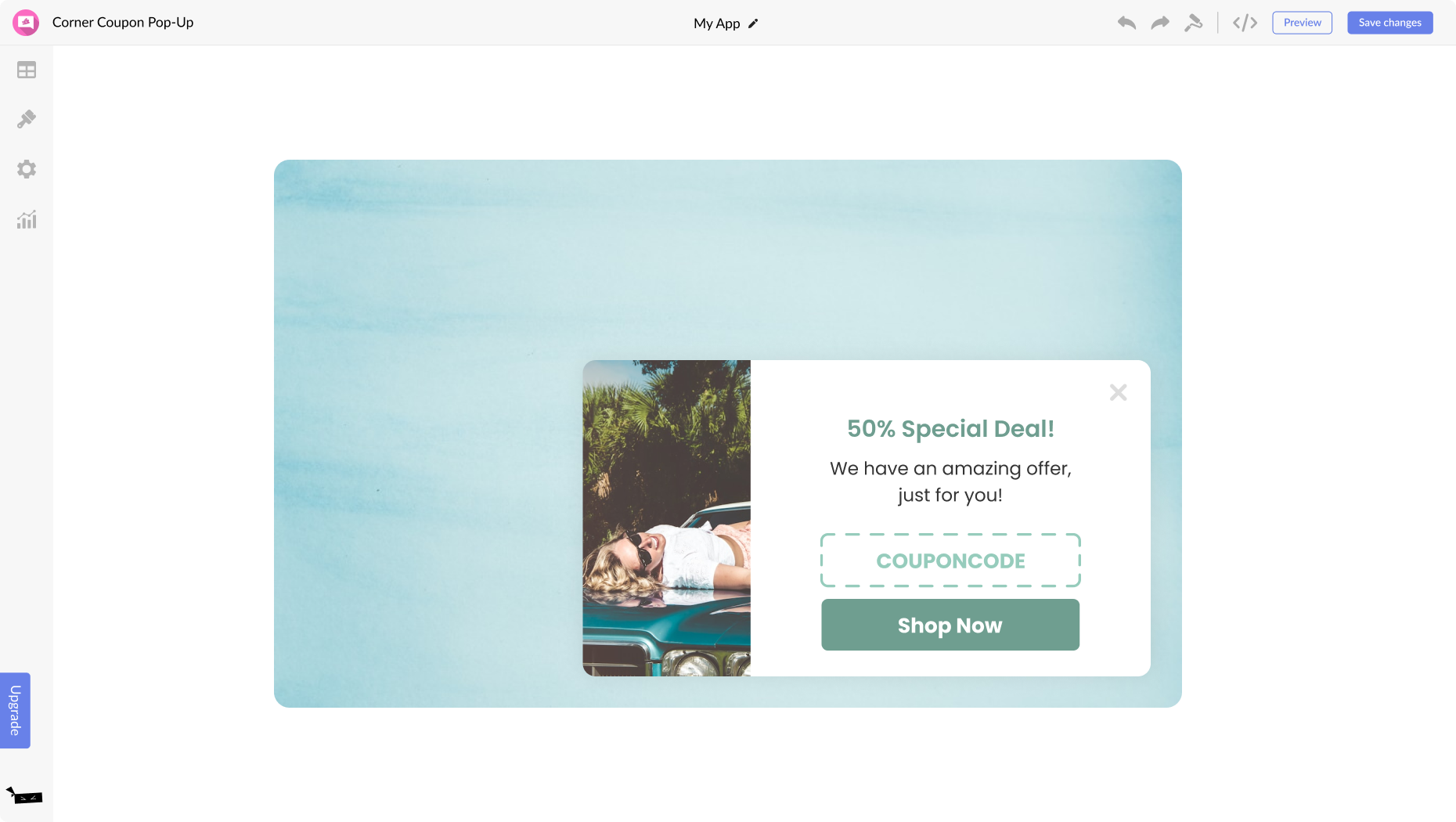 Corner Coupon Pop-up for Wix