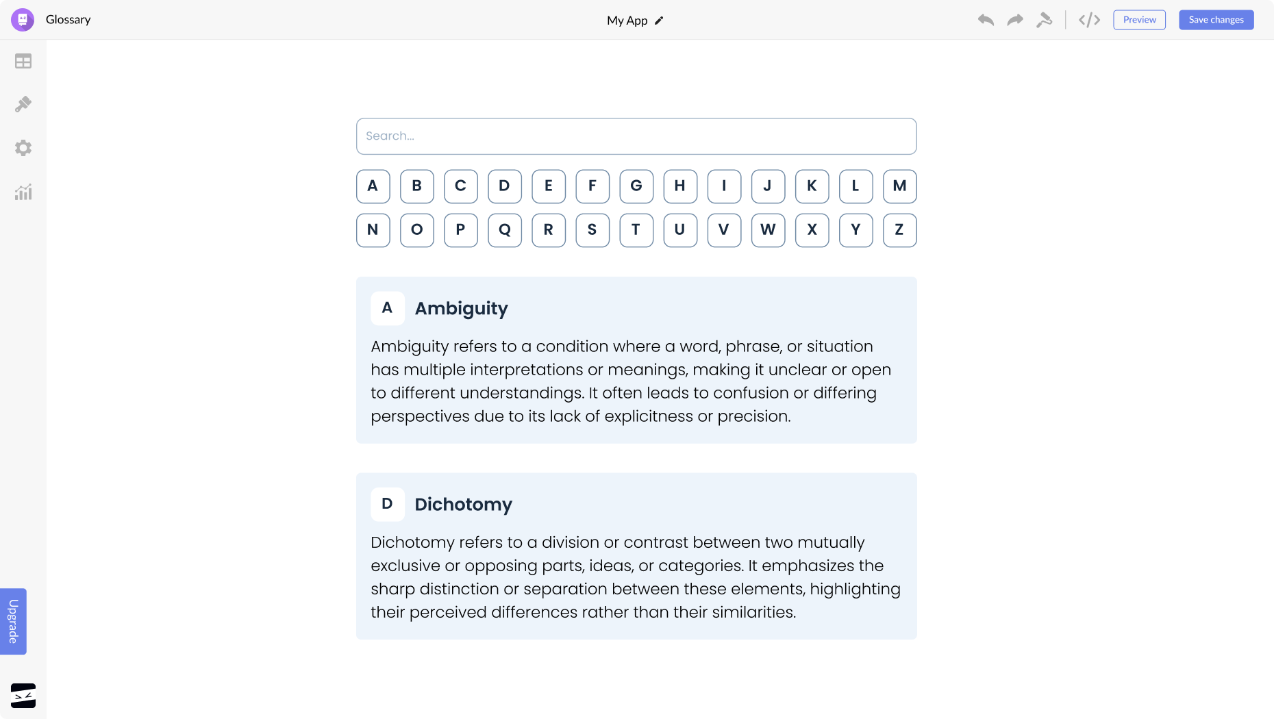 Glossary for Webflow