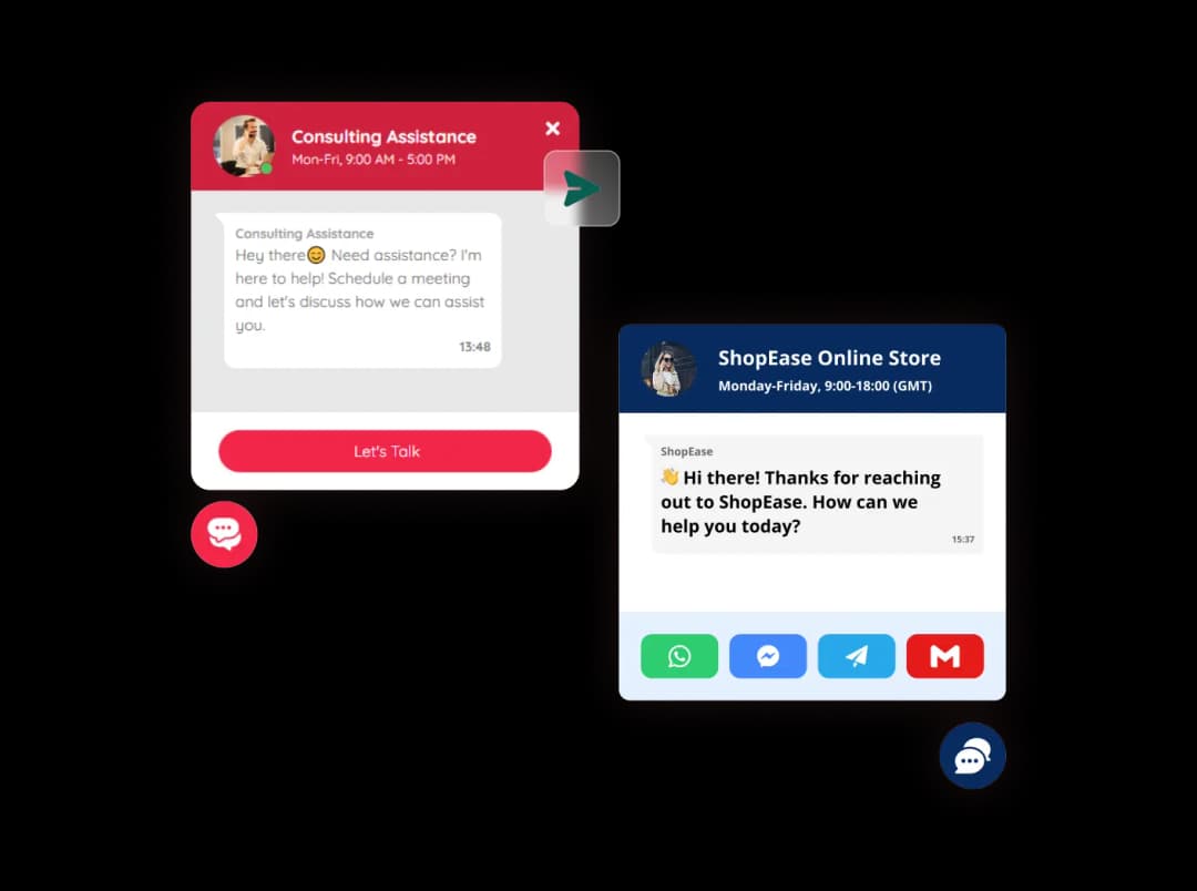 All In One Chat widget preview