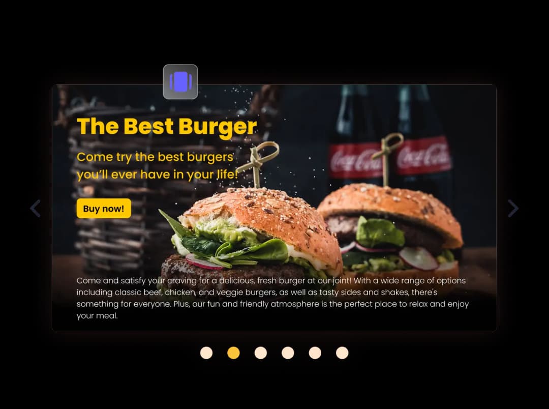 Creative Card Carousel widget preview