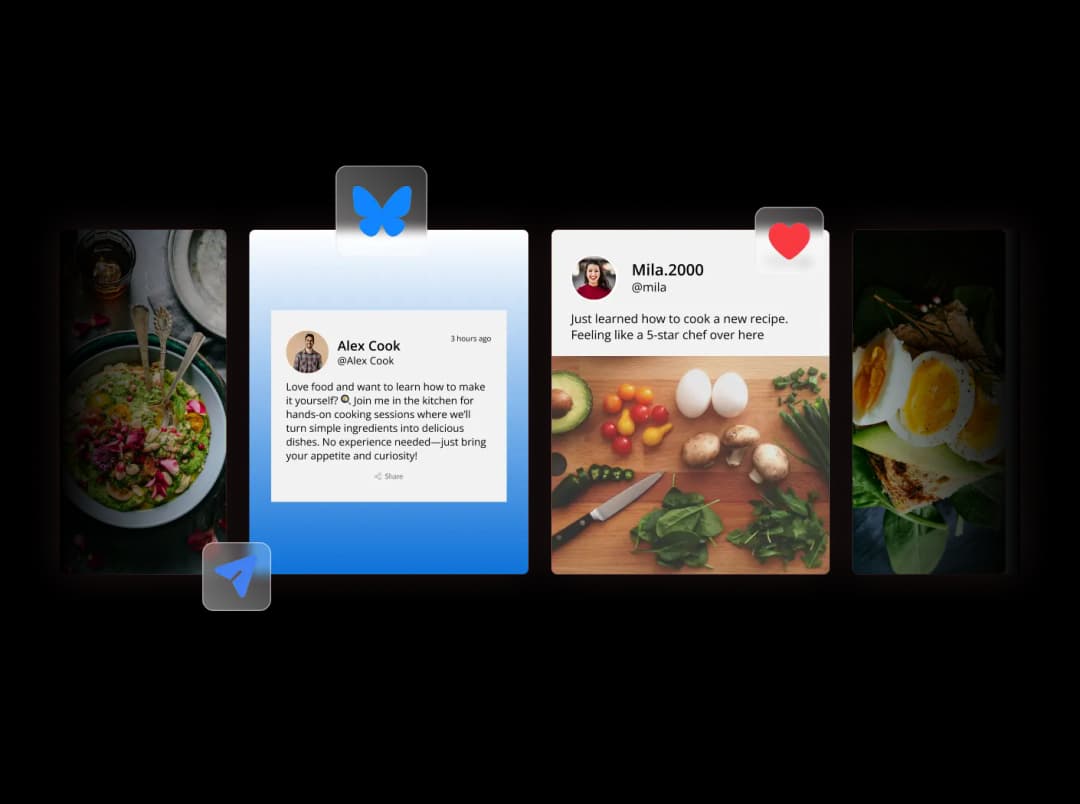 Bluesky Feed Slider widget preview