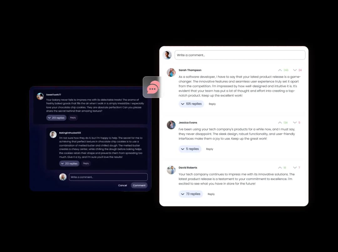 Comments widget preview