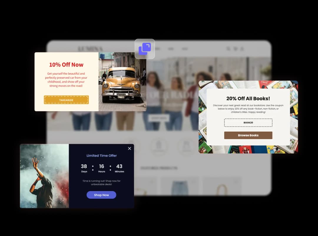 Corner Pop-up Builder widget preview