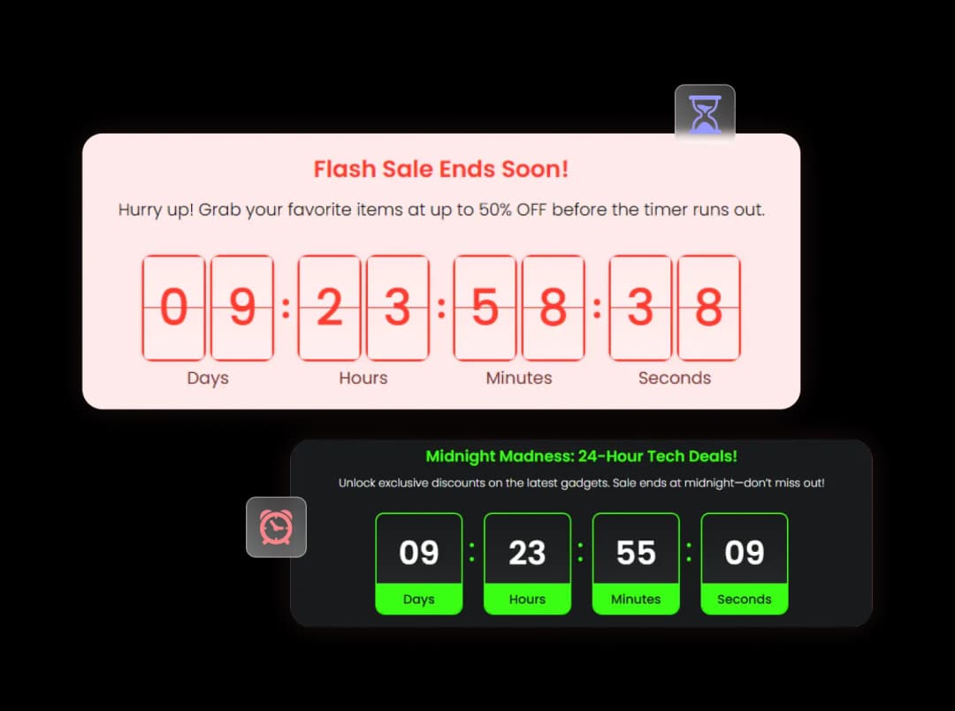 Countdown widget preview