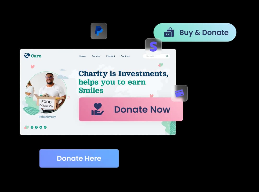 Donation Button widget preview