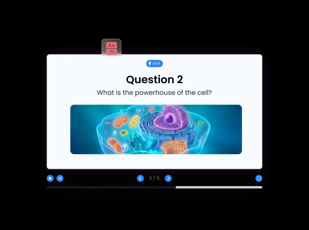 Flash Cards widget preview