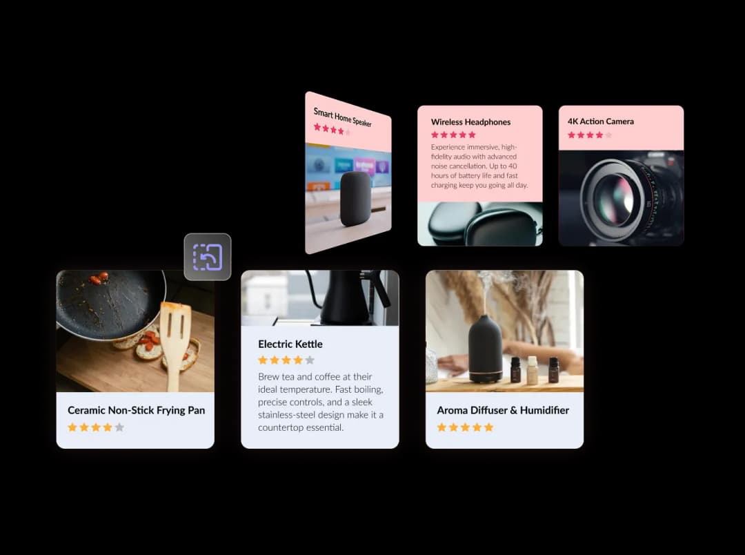 Flip Cards widget preview