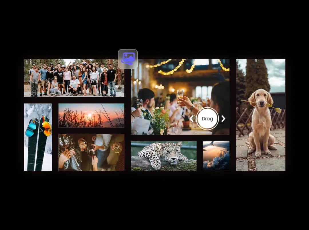 Image Grid Slider widget preview