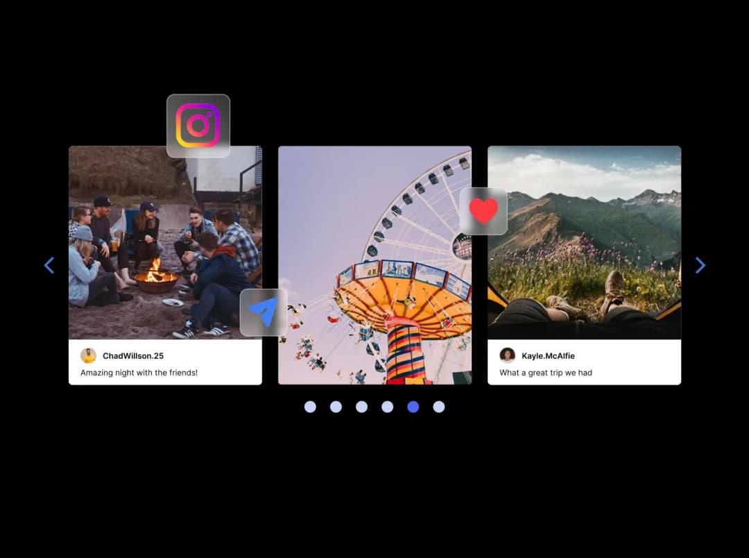 Instagram Carousel widget preview