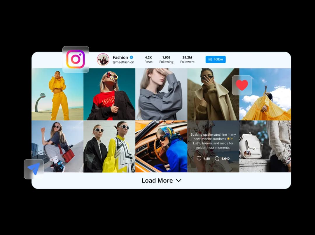 Instagram Feed widget preview