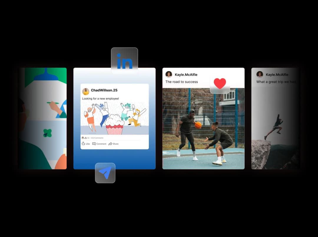 LinkedIn Feed Slider widget preview