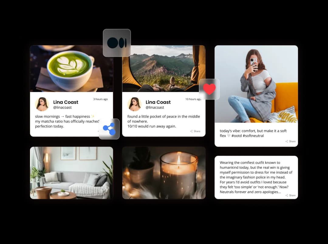 Medium Feed widget preview
