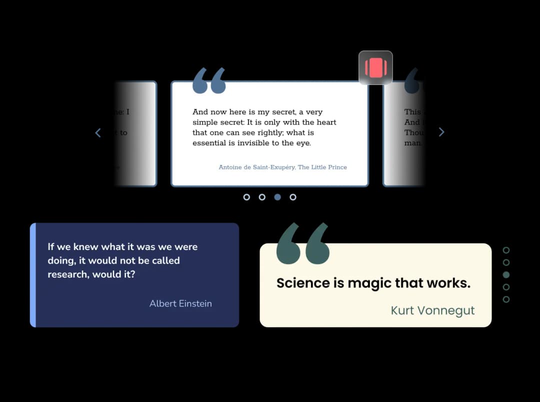 Quotes Carousel widget preview