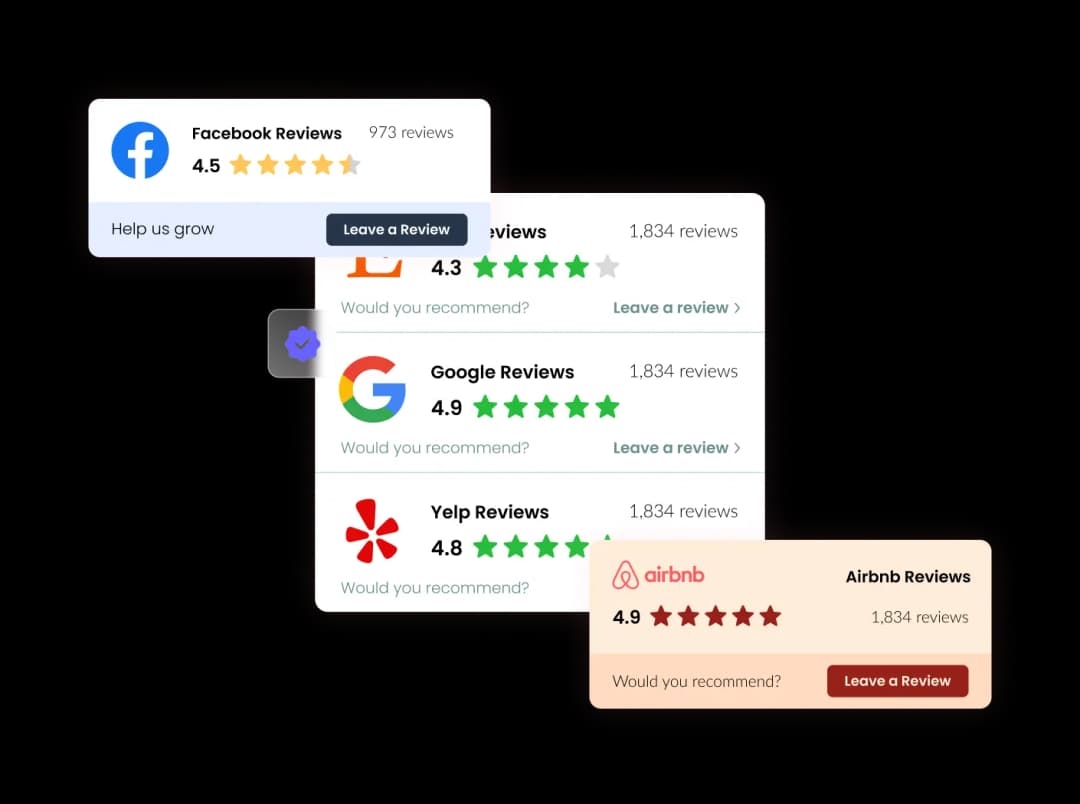 Reviews Badge widget preview