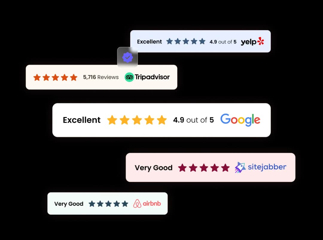 Reviews Trust Box widget preview