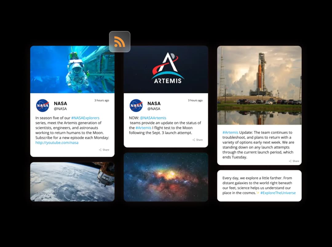 RSS Feed widget preview