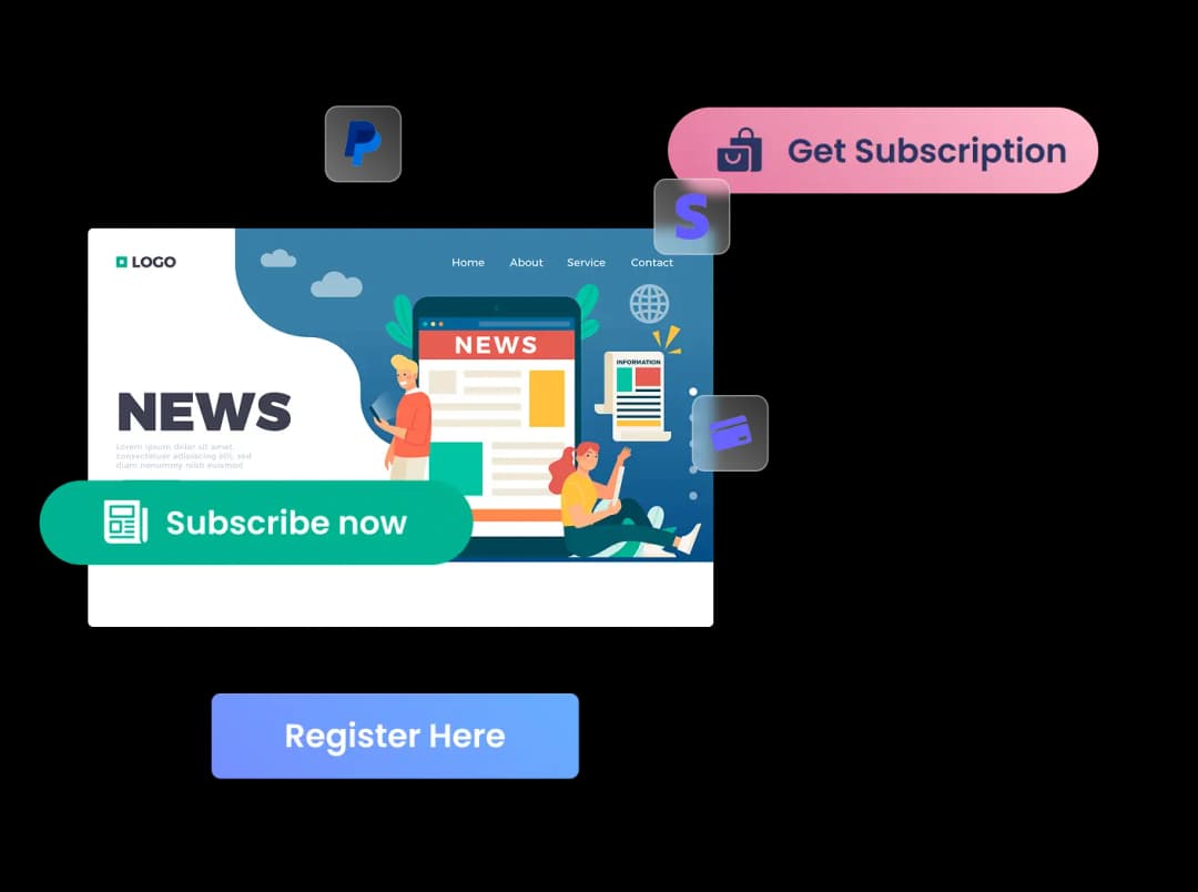 Subscription Button widget preview