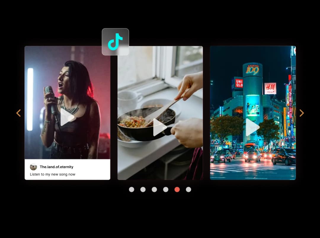 TikTok Carousel widget preview