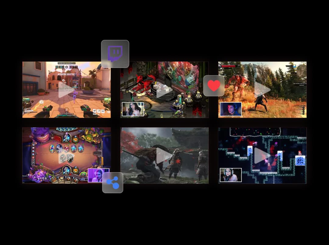 Twitch Feed widget preview