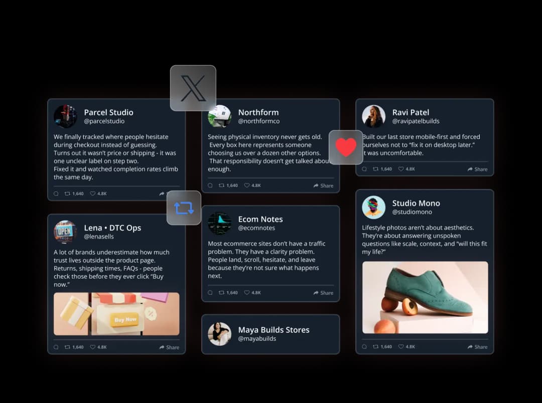 X Feed widget preview