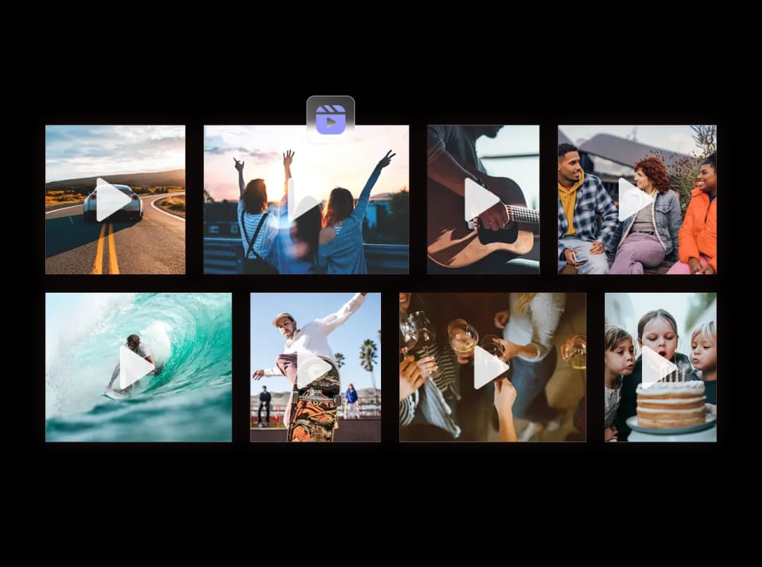 Video Gallery widget preview