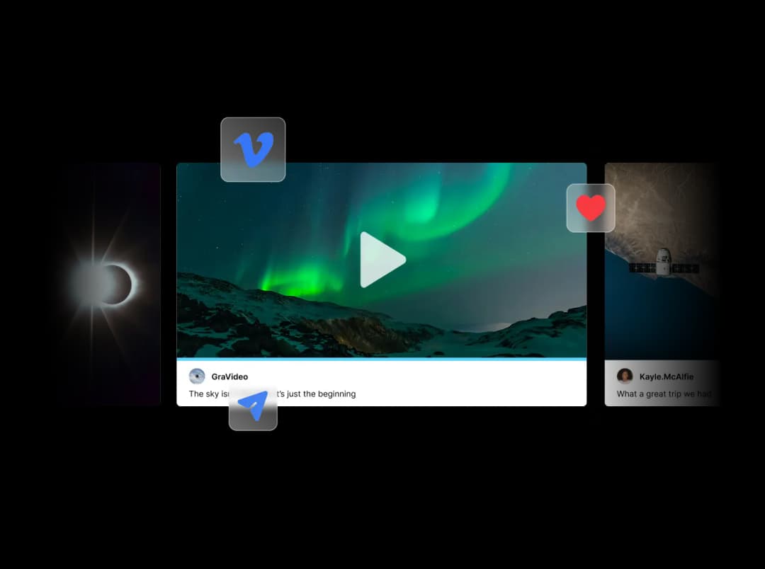 Vimeo Slider widget preview