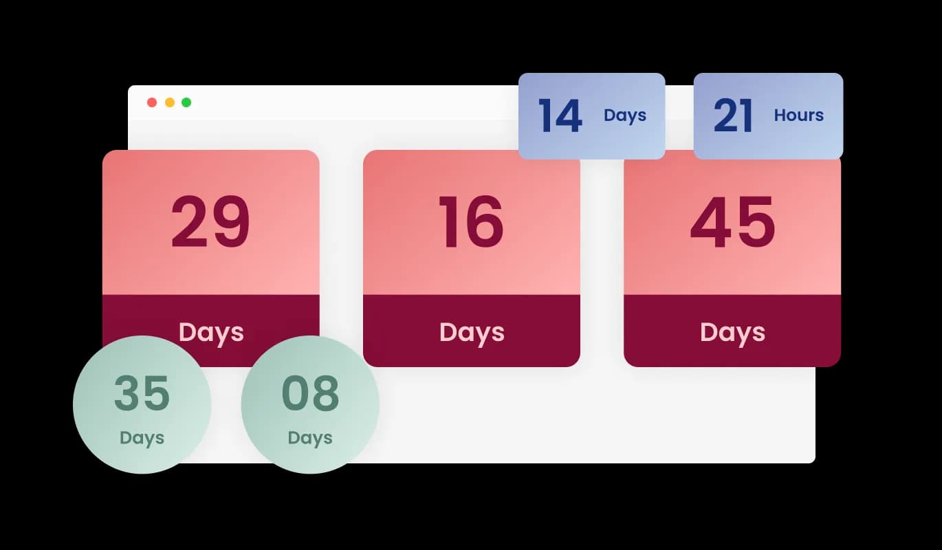 Countdown - Diverse Layout Selection for Webydo Countdown