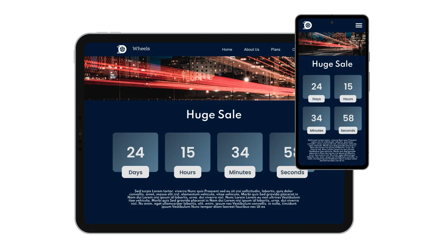 Countdown - Adaptable and Responsive Webydo Countdown Design
