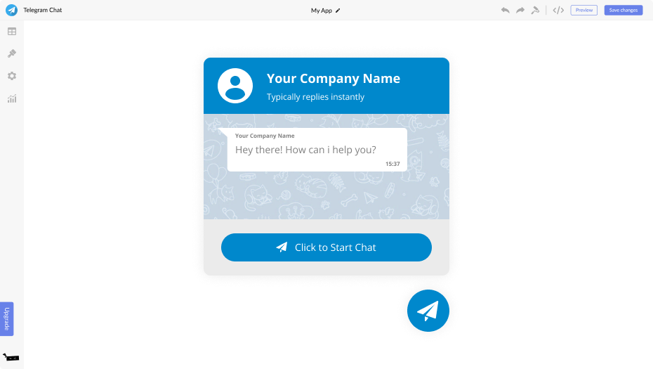 Telegram Chat for Webs