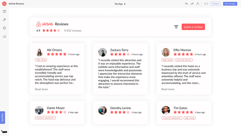 Airbnb Reviews for Beaver Builder