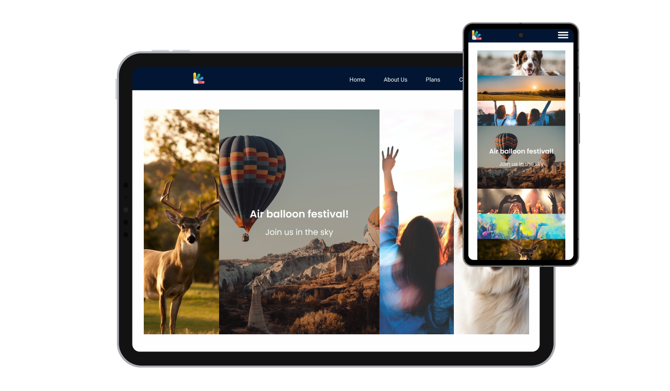 Image Accordion - Responsive Design for your Puzl website