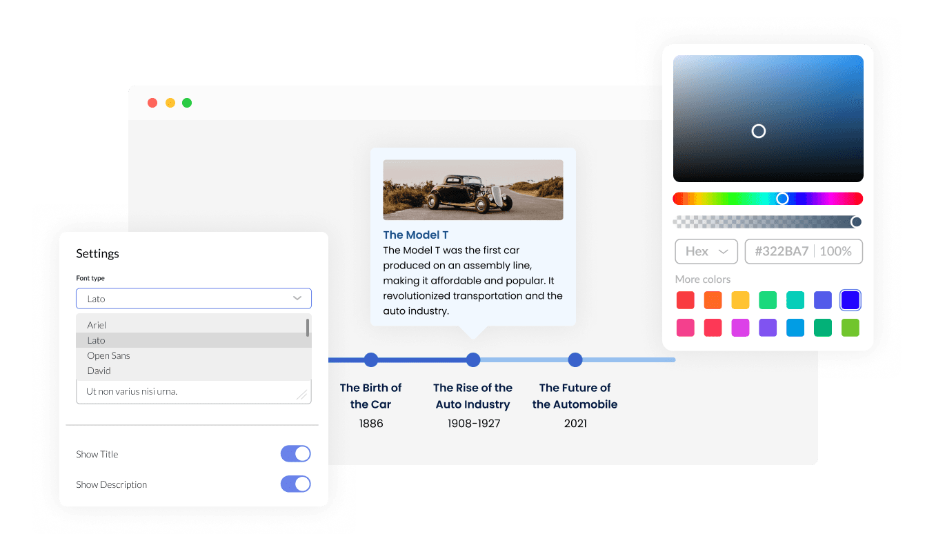 Timeline - Comprehensive Customization Options for WebWave Timelines